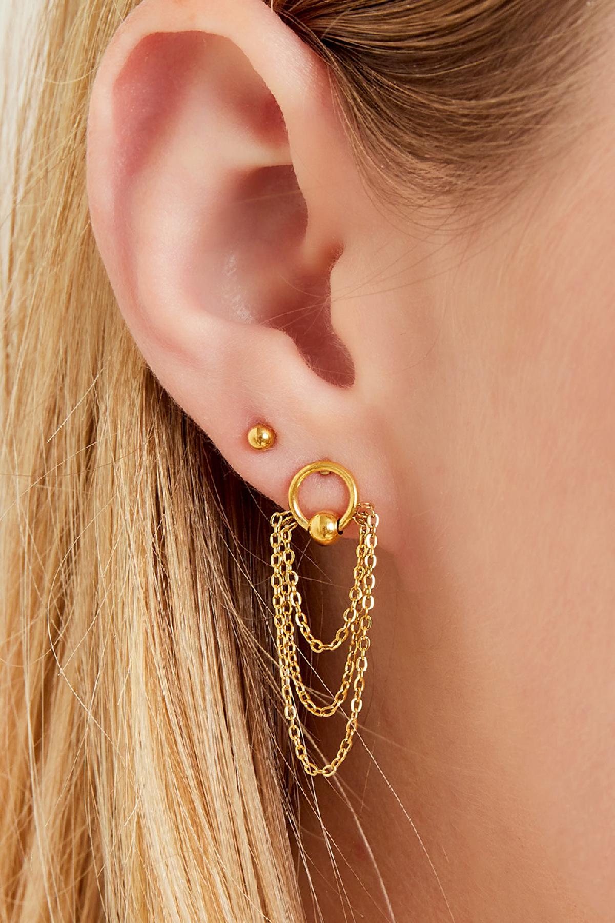 Ohrringe aus Edelstahl Gold h5 Bild3